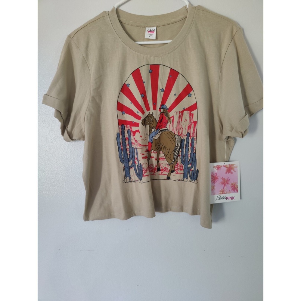 Electric Pink L Dye Short Sleeve T-shirt Very Nice NWT